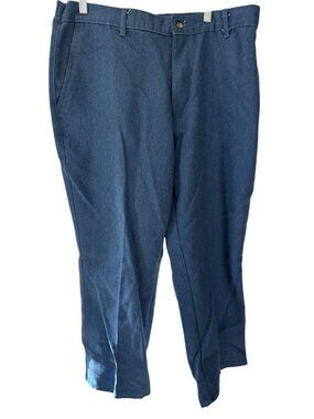 Sun Casuals Mens Elastic Waist Denim Pants 40x29 Relaxed Fit Pocketed Blue